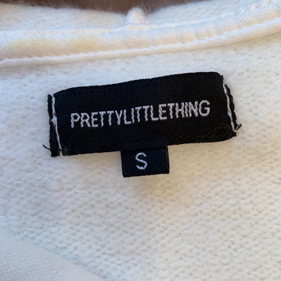 White off the shoulder cropped sweatshirt - Picture 3 of 3